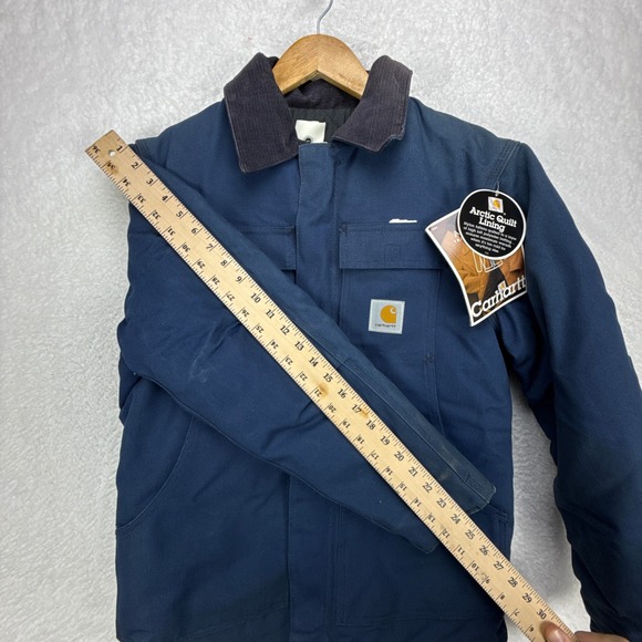 Carhartt Arctic Jacket‎ Nylon Quilt Lined Mens Small C03 NVY Navy Blue - Picture 7 of 15